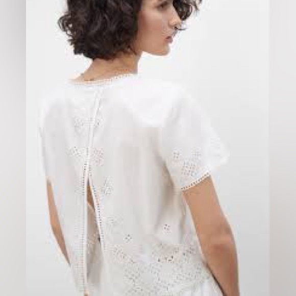 Club Monaco White Eyelet Tee - Picture 9 of 10